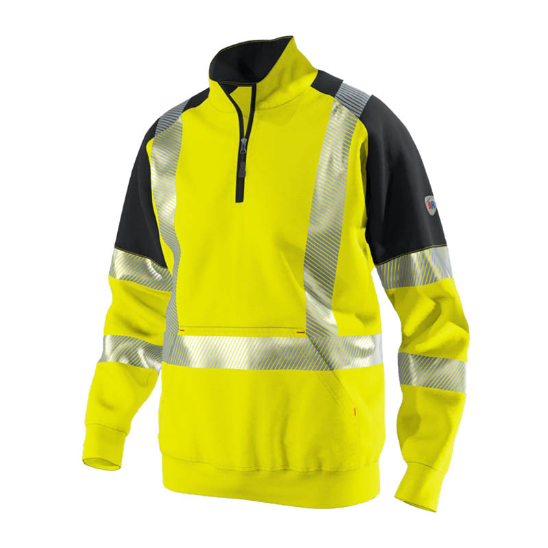 BP 2137 Warnschutz Sweat Troyer mit RV Klasse 2