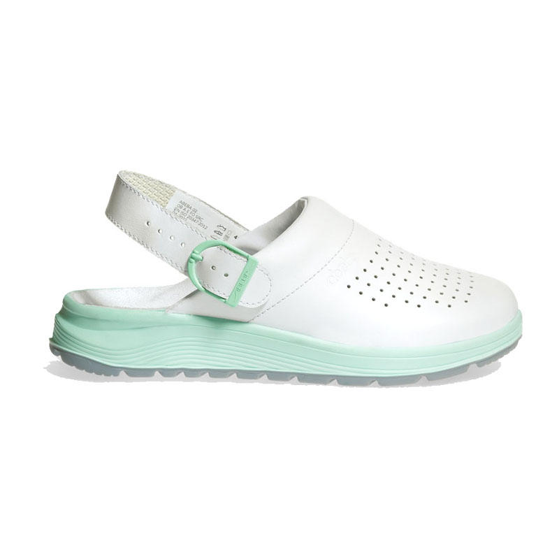 Abeba 85080 Active OB Clog perforiert mit Fersenriemen | Glattleder