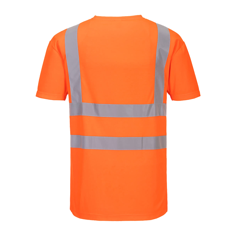 PortWest S179 Warnschutz T-Shirt mit V Ausschnitt Klasse 2