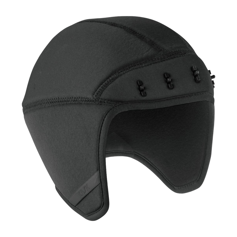 Schwarze KASK Winterfutter-Haube aus Merinowolle für Zenith-X Helme, wärmende Helmuntermütze für kalte Arbeitseinsätze im Freien