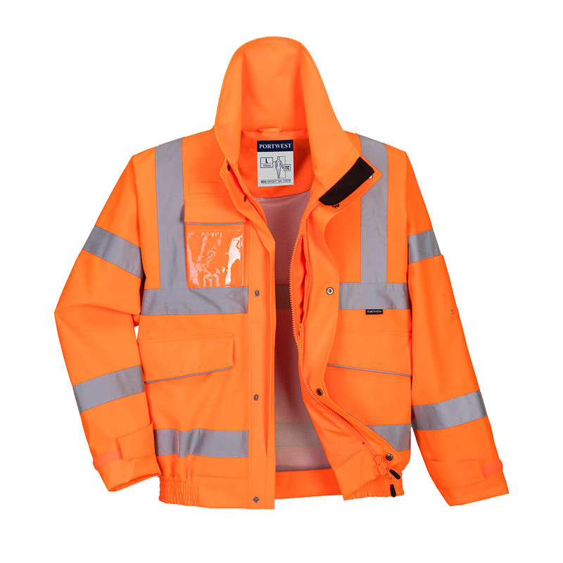 PortWest S591 Extreme Warnschutz Pilotjacke gefüttert und hoch atmungsaktiv