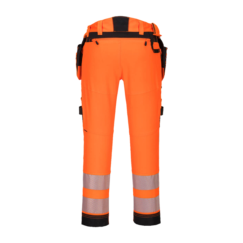 PortWest DX442 Warnschutz Stretch Hose mit abnehmbaren Holstertaschen