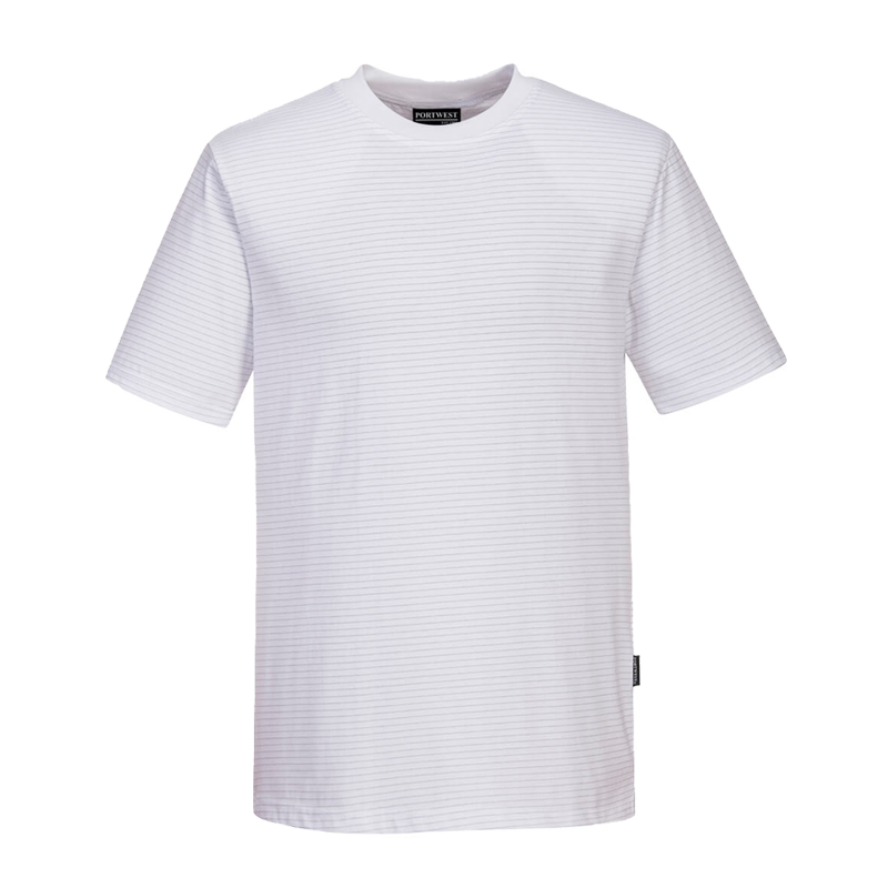 PortWest AS20 Antistatik ESD T-Shirt kurzarm für EPA Bereiche