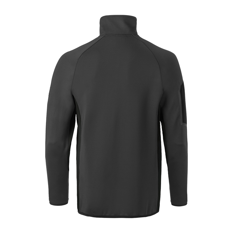 Rückenansicht der Kübler Athletiq 1346 Stretch Jacke mit körperbetontem Schnitt in Schwarz