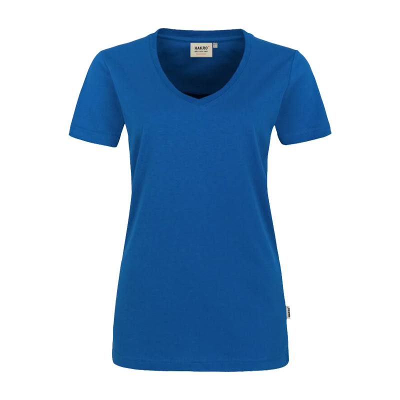 Hakro 181 Damen V-Shirt MikraLinar Regular Fit verstärkte Baumwolle | 1/2 arm