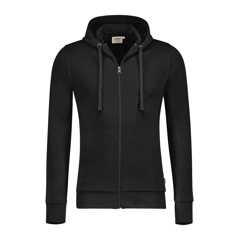 Hakro 605 PREMIUM Kapuzen Sweat-Jacke Comfort Fit aus Baumwolle