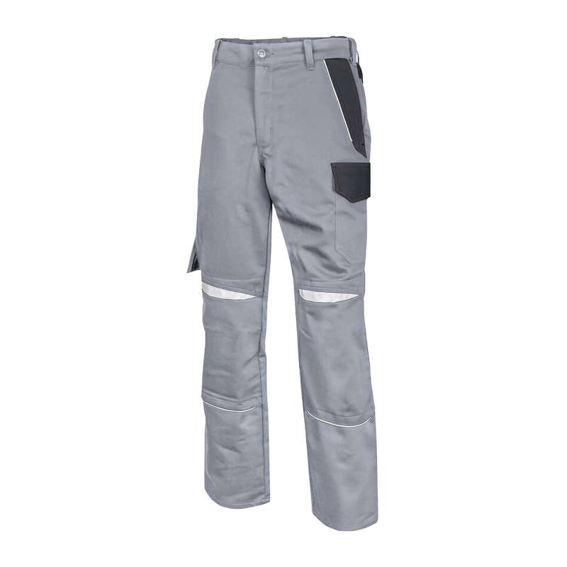 Graue HB ArcSelect MultiNorm Hose 4 kA + 7 kA | APC2 von HB Protective Wear, Schutz-Arbeitshose mit schwarzen Taschen und Reflexdetails