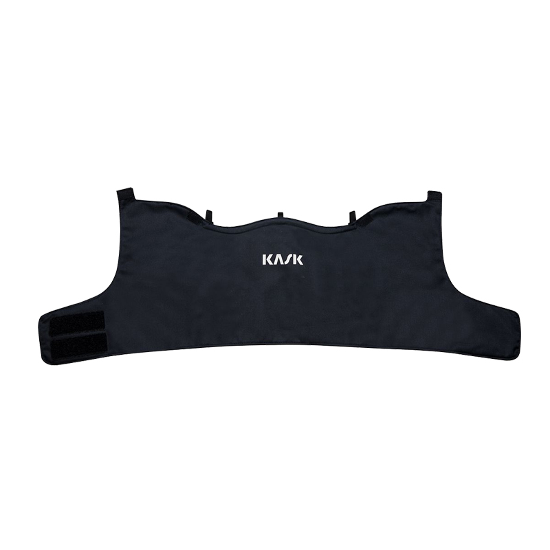 KASK NOMEX FR Neck Protector, schwarzer flammhemmender Nackenschutz für Schutzhelm mit Klettverschluss