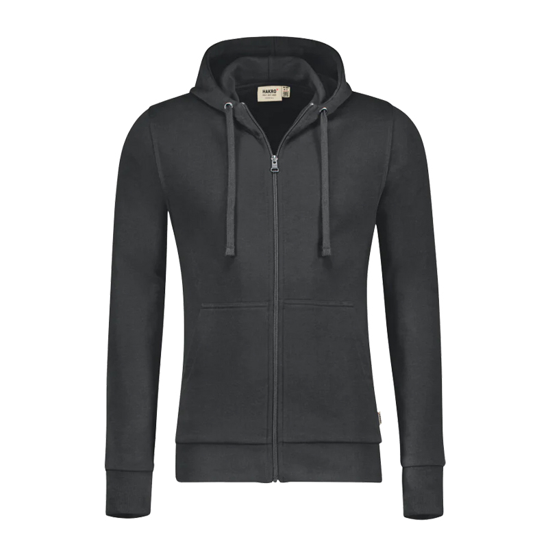 Hakro 605 PREMIUM Kapuzen Sweat-Jacke Comfort Fit aus Baumwolle
