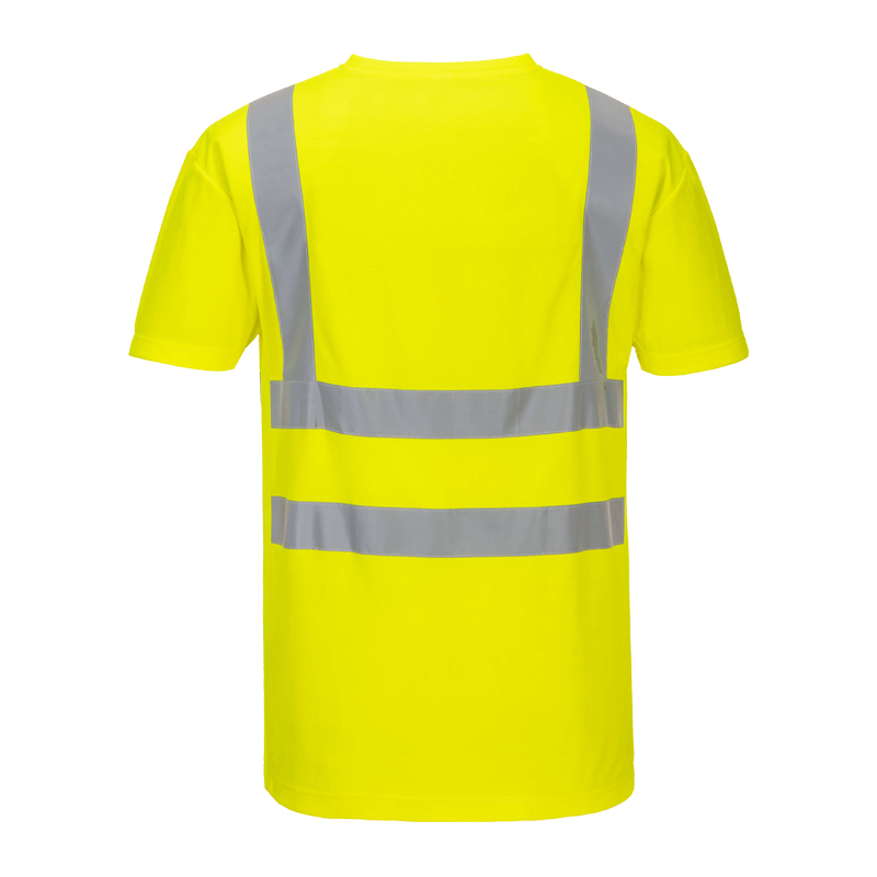 PortWest S179 Warnschutz T-Shirt mit V Ausschnitt Klasse 2