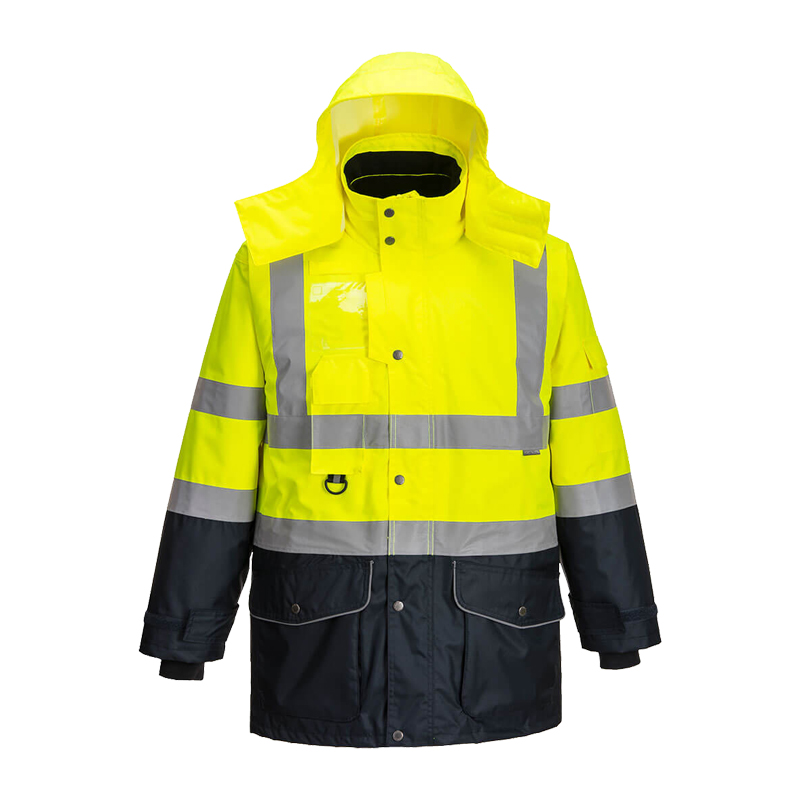 PortWest S426 Warnschutz 7 in 1 Kontrast Verkehrsjacke multifunktional