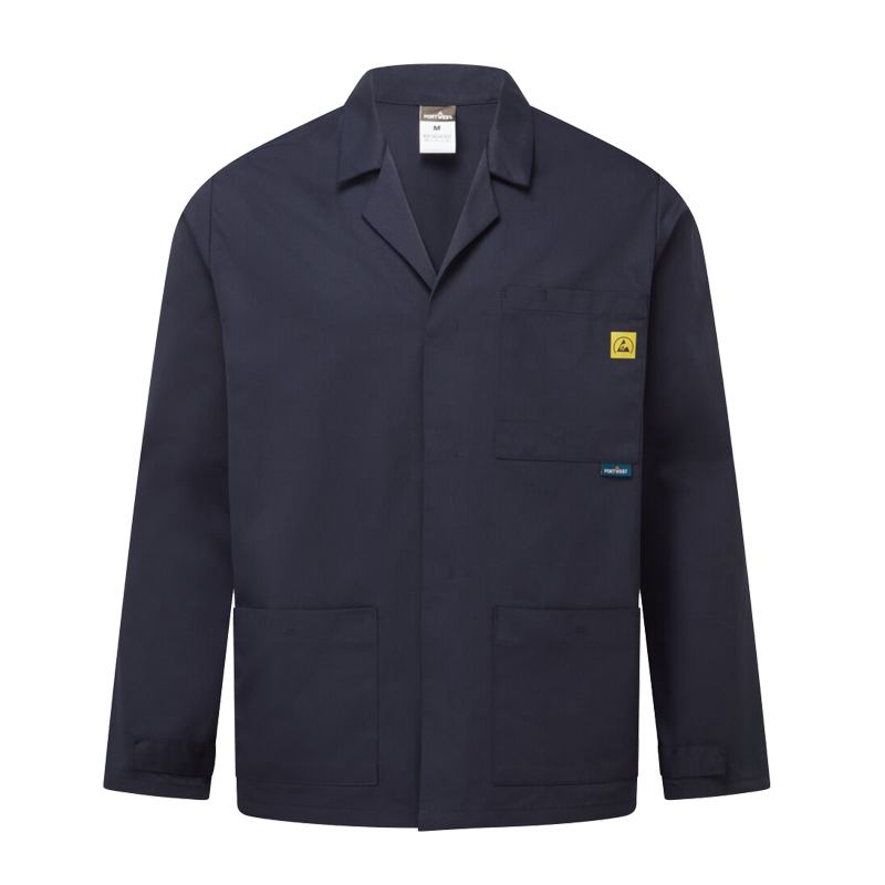 PortWest AS18 Antistatik ESD Labor Jacke für EPA Bereiche