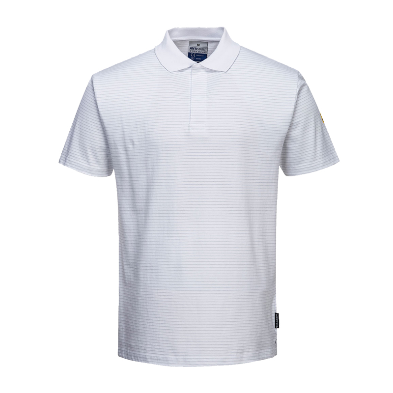 PortWest AS21 Antistatik ESD Polo-Shirt kurzarm für EPA Bereiche