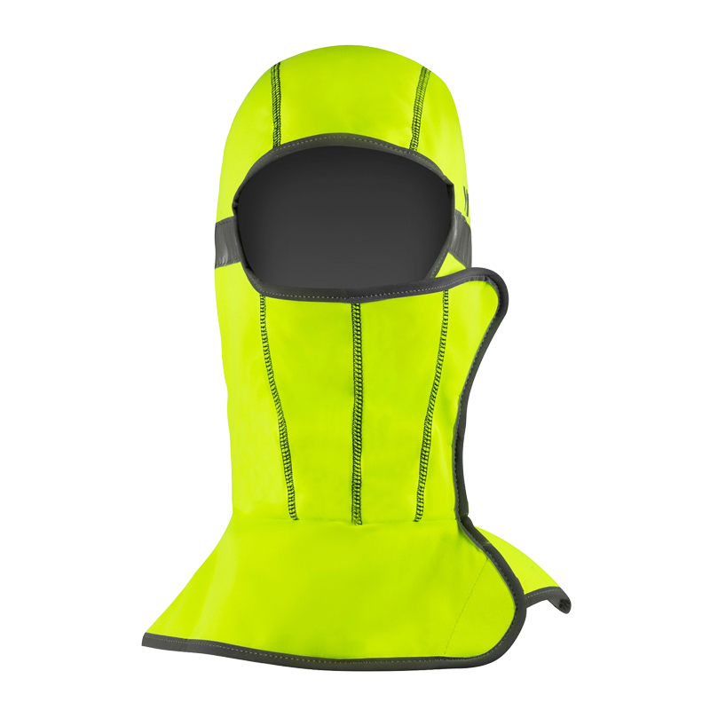 Kask WINTER BALACLAVA, wasserfeste und kältebeständige Sturmhaube in Neongelb mit schwarzer Gesichtsöffnung für kalte Wetterbedingungen