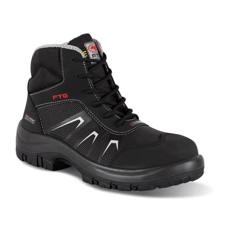 FTG Perseus DiElektrische SB Sicherheitsstiefel bis 20 kV, hoher schwarzer metallfreier Sicherheitsstiefel aus HIGH-TEX der Olympia Line