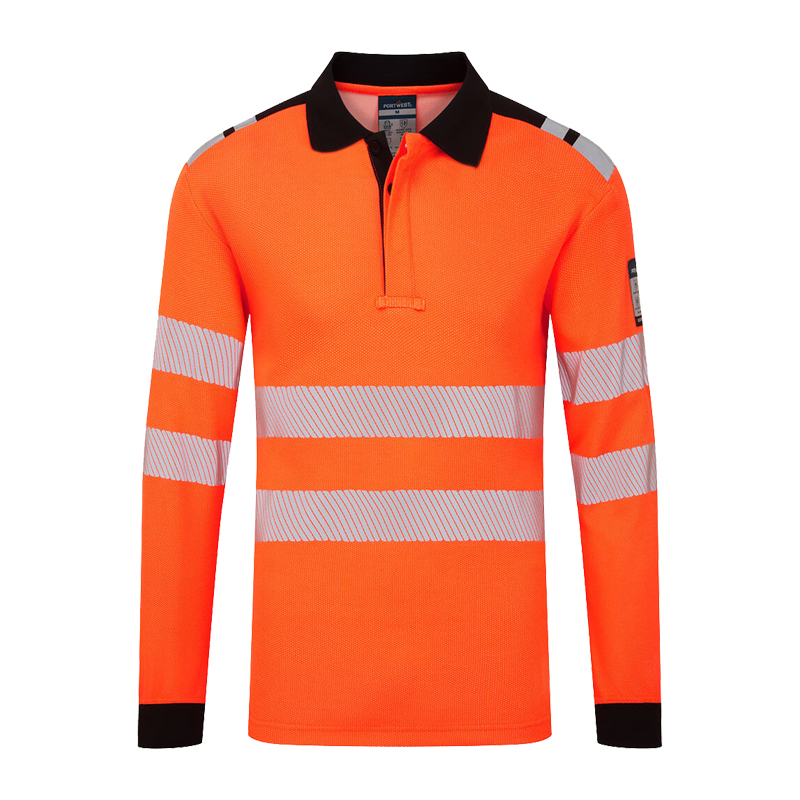 PortWest FR734 FR MultiNorm Hi-Vis Polo-Shirt HVO langarm