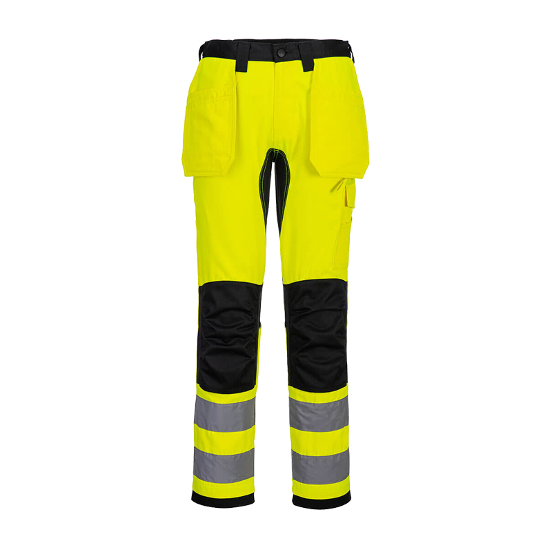 PortWest CD889 ECO Stretch Warnschutz Hose aus recyceltem PES