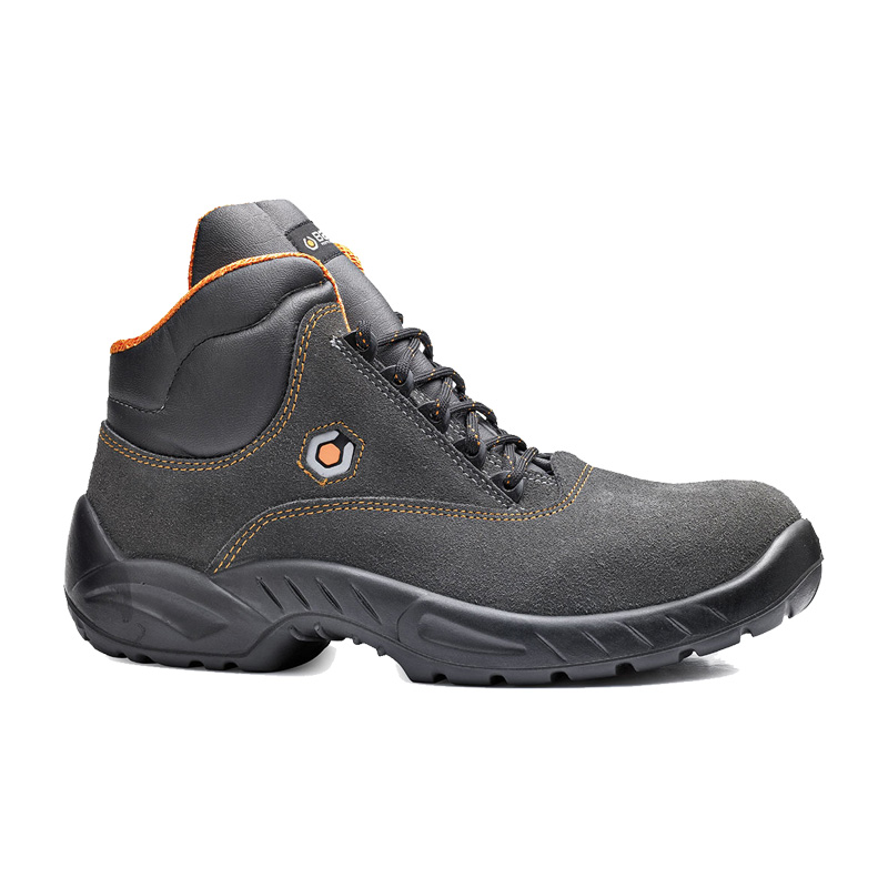 BASE Victoria S1P Sicherheitsstiefel B0152 von BASE, grauer Arbeitsstiefel mit hohem Schaft, robuster Sohle und hohem Tragekomfort