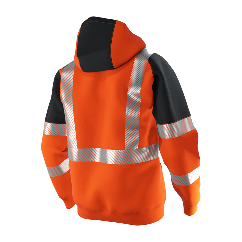 BP 2138 Warnschutz Sweat Jacke mit Kapuze Klasse 2