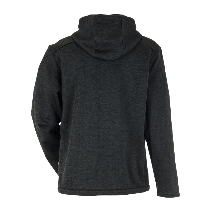 Rückansicht der Planam Eagle Jacke Hoodie mit Innenfleece in Dunkelgrau mit Kapuze