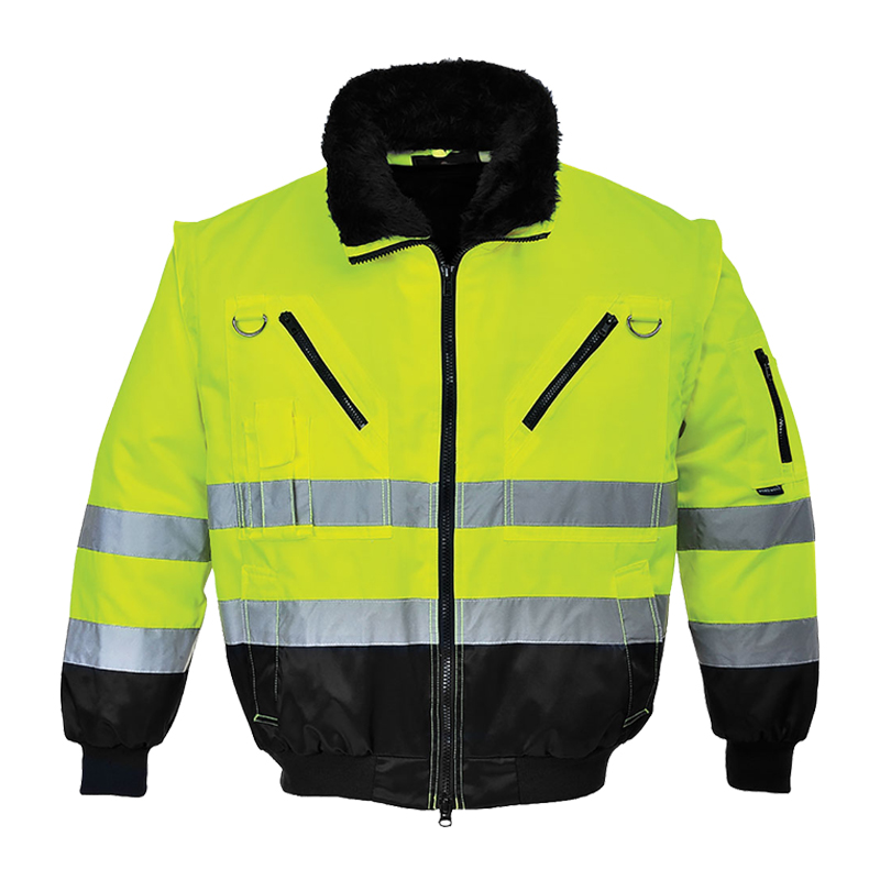 PortWest PJ50 Warnschutz 3 in 1 Pilotjacke Kontrast multifunktional
