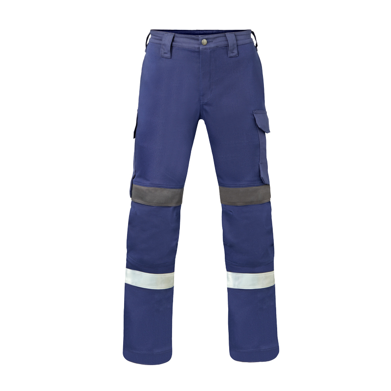 HaVeP Force+ 80396 MultiNorm Schweisser Hose Klasse 2 | APC1, blaue Bundhose für Schweißer mit Seitentasche und Reflexstreifen