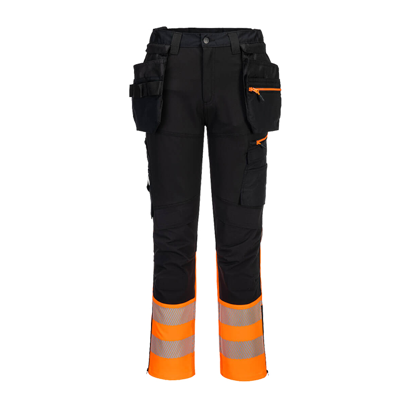 PortWest DX457 Hi-Vis Bundhose mit Holstertaschen Klasse 1