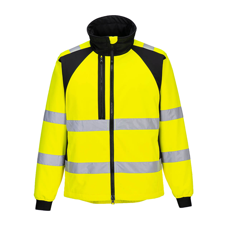 PortWest CD875 ECO Warnschutz SoftShell Jacke aus recyceltem PES