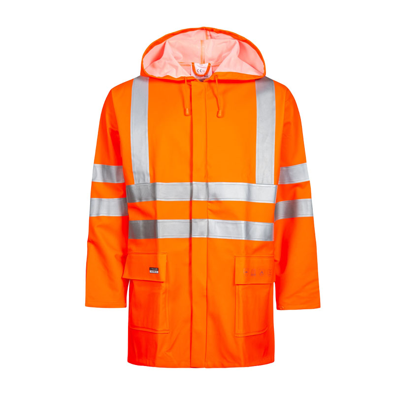 Lyngsøe FR-LR255 flammhemmende Hi Vis Warnschutz Regenjacke