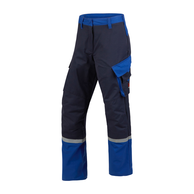 Rofa Multi-Light 2668 MultiNorm Damen Hose 4 kA | APC1, zweifarbige Arbeitshose in Navy-Blau mit Seitentaschen und Reflexstreifen