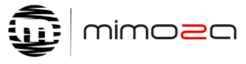 mimao2a Markenlogo mit schwarzem Symbol und Schriftzug, rote Zahl 2a, auf weißem Hintergrund