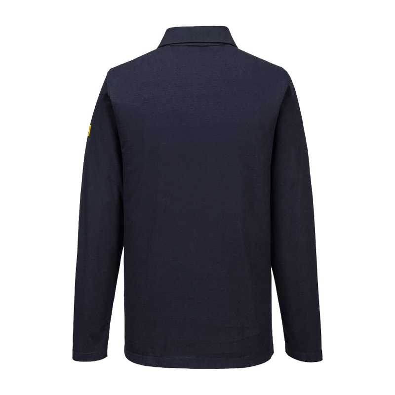 PortWest AS23 Antistatik ESD Polo-Shirt langarm für EPA Bereiche