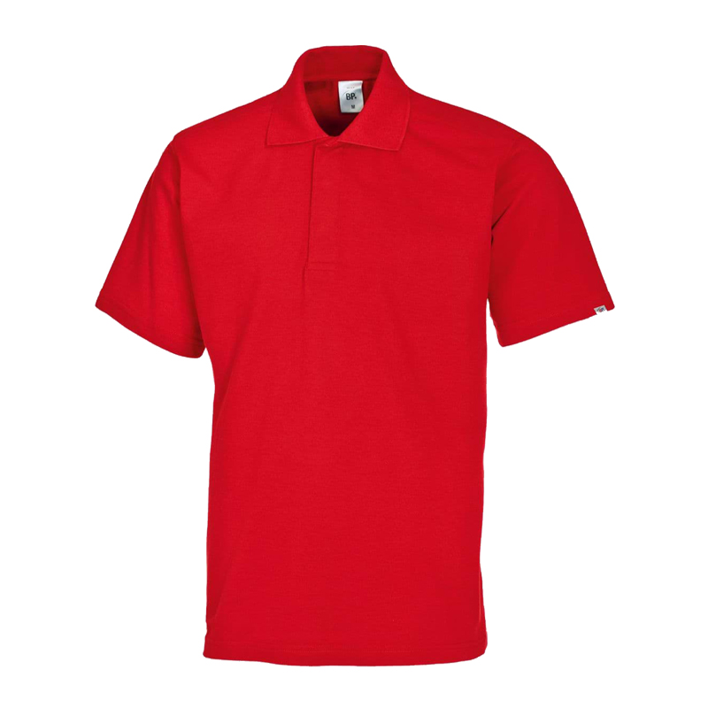 Rotes BP 1625 Hygiene Polo-Shirt von BP Bierbaum Proenen, einlauf- und formstabil sowie kochfest, kurzärmelig mit Polokragen