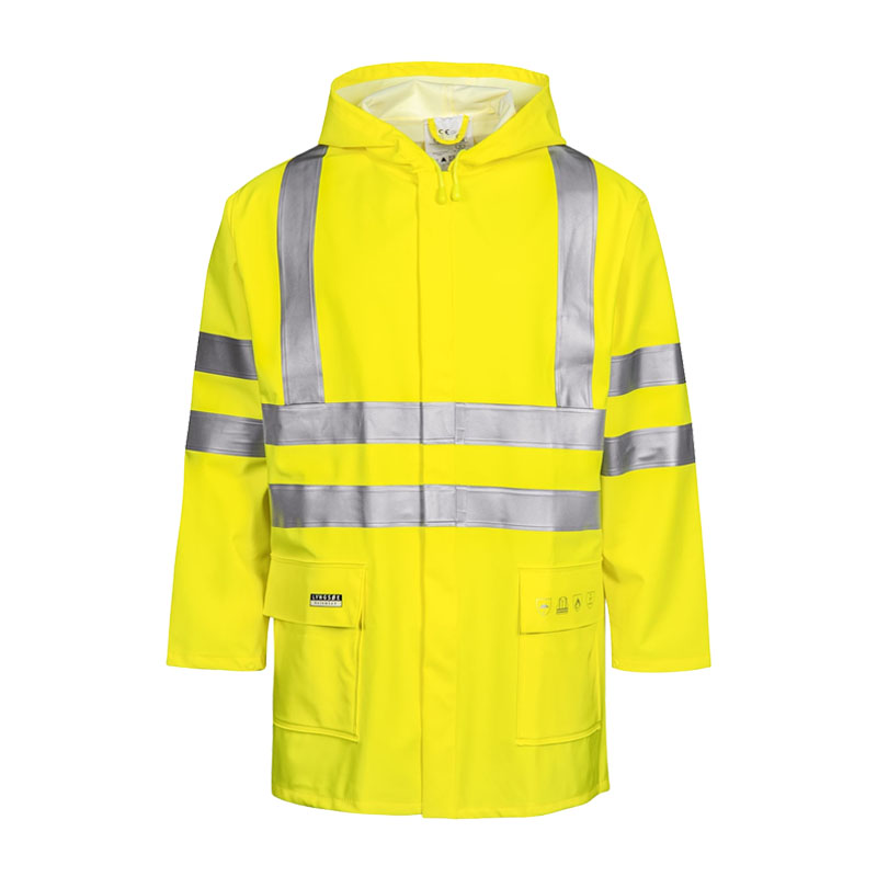 Lyngsøe FR-LR255 flammhemmende Hi Vis Warnschutz Regenjacke