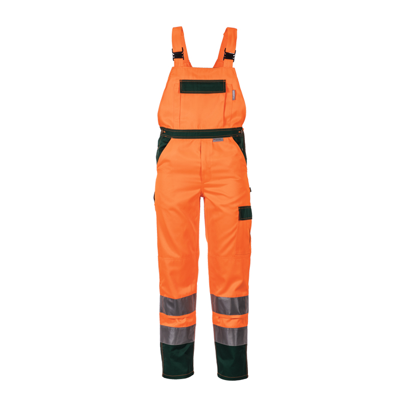 Planam Warnschutz Latzhose kontrast Klasse 2