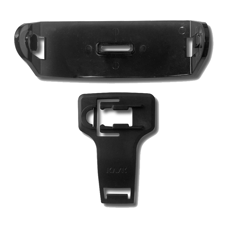 Schwarzer KASK KL-2 Front Slot Adapter für Stirnlampen, Zubehör zur sicheren Frontslot-Montage an Zenith-X und Primero Industriehelmen