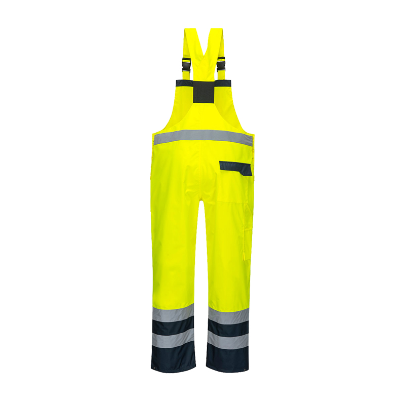 PortWest S488 Warnschutz Regen Latzhose Kontrast atmungsaktiv