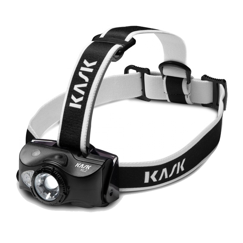KASK KL-2 HEAD LAMP Stirnlampe IP54 mit 5 Funktionen, elastischem Kopfband und robuster LED-Leuchte für professionelle Beleuchtung an Industriehelmen