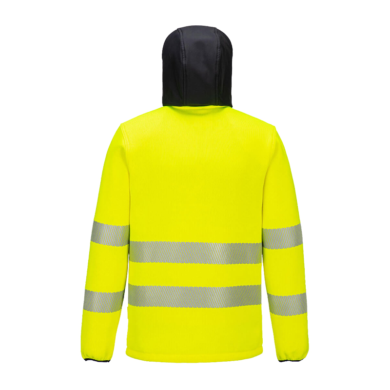 PortWest PW335 Warnschutz Fleecejacke mit Kapuze bis Gr. 5XL