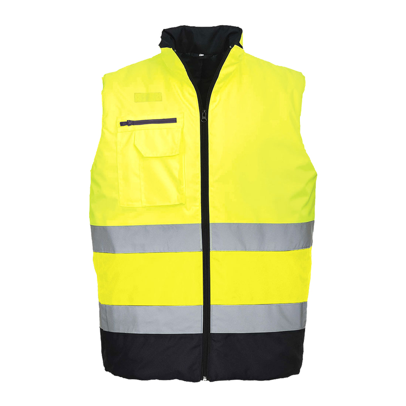 PortWest S267 Warnschutz Winter Weste kontrast Klasse 2