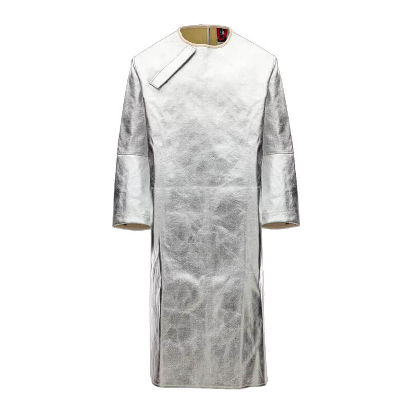 Silberne Tempex Hitzeschutz Ärmelschürze TREME HEAT CLASSIC C3 475g von HB Protective Wear, langärmelig für Arbeiten mit hoher Hitzeeinwirkung