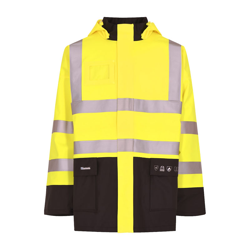 Lyngsøe FR-LR6025 flammhemmende Hi Vis Warnschutz Regenjacke