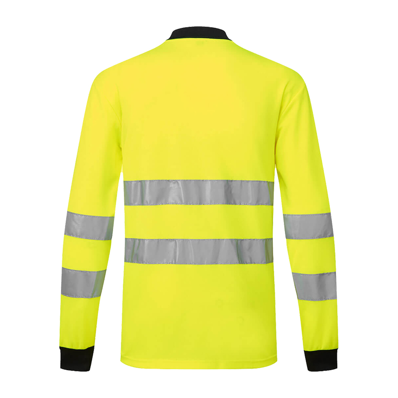 PortWest PW220 Cotton Comfort Warnschutz Polo-Shirt langarm Klasse 3