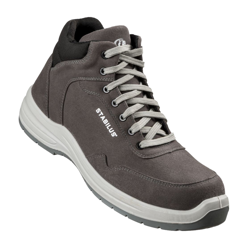 Stabilus Jorden Mid Anthra ESD S3 Sicherheitsstiefel 7332, metallfrei, anthrazit, Mid Cut mit Schnürung und heller Sohle