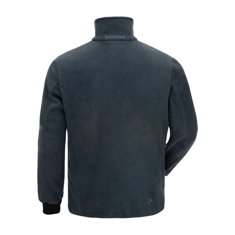 Rückansicht der HB MultiPro MultiNorm Fleece Jacke 4 kA + 7 kA | APC2 von HB Protective Wear in dunklem Grau mit Stehkragen