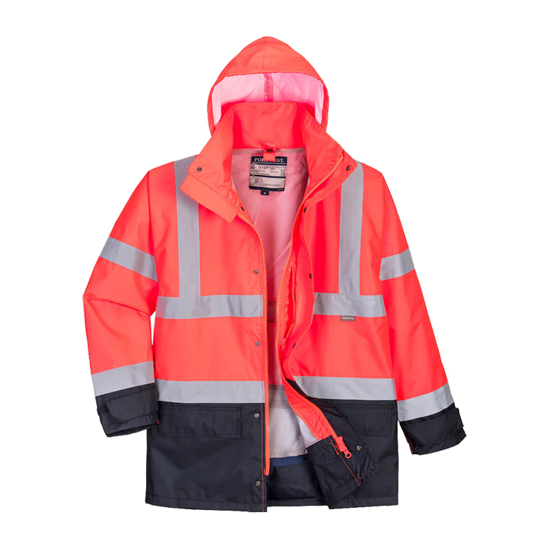 PortWest S768 Warnschutz 5 in 1 Exekutiv Wetterschutz Jacke multifunktional