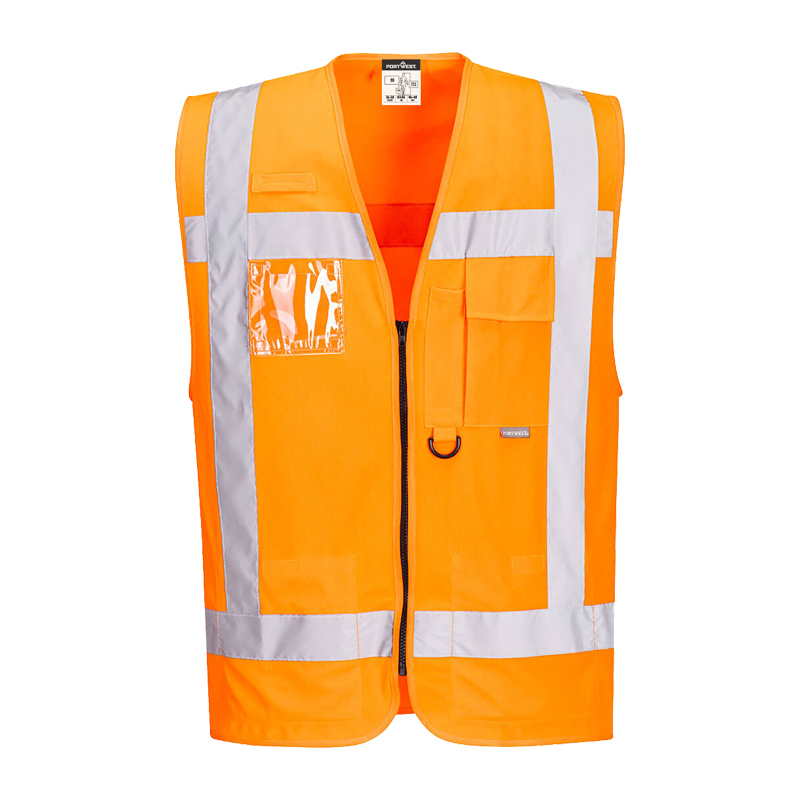 PortWest R476 Warnschutz Weste mit Taschen RWS Konform