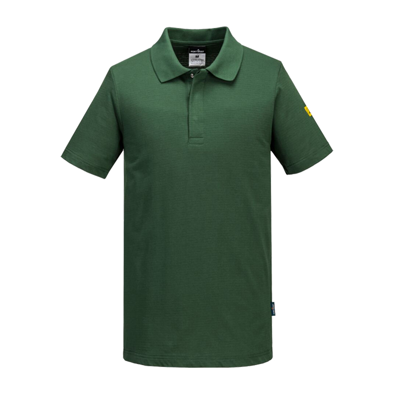 PortWest AS21 Antistatik ESD Polo-Shirt kurzarm für EPA Bereiche