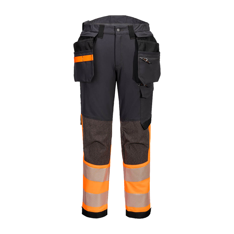 PortWest EV442 Warnschutz Stretch Hose mit Holstertaschen