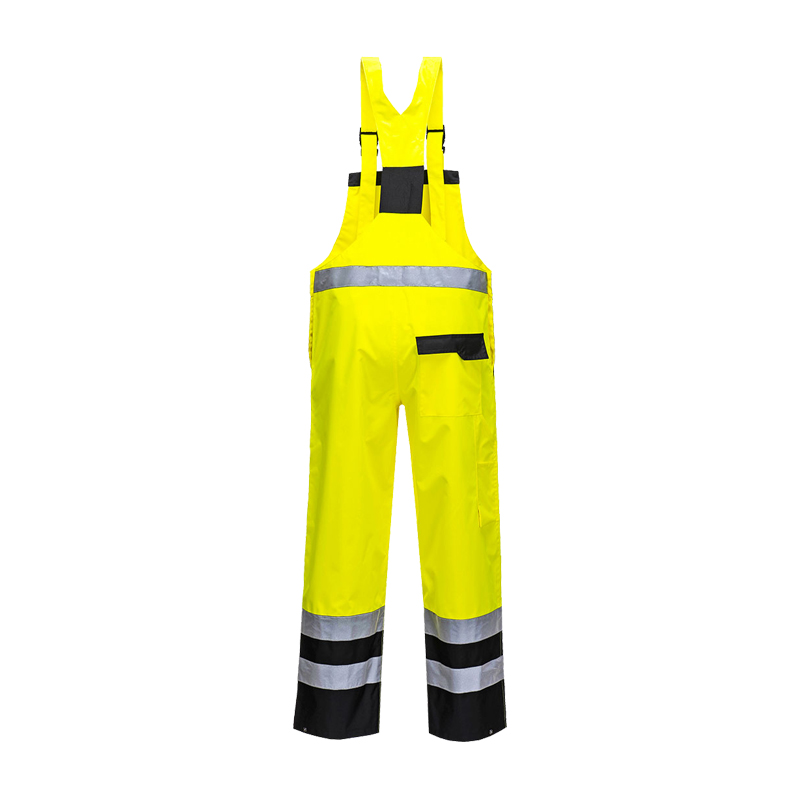 PortWest S488 Warnschutz Regen Latzhose Kontrast atmungsaktiv